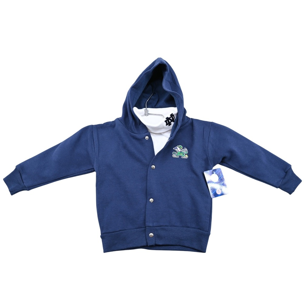 Notre Dame Fighting Irish Toddler Boys Hooded Jacket and Shirt Set Navy 18M 2T